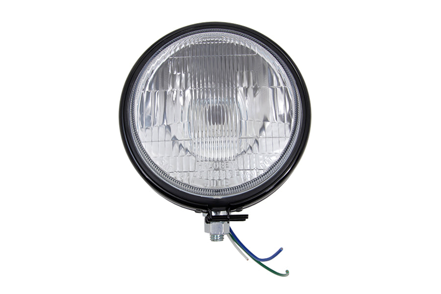 5-3/4 Round Stock Type Black Headlamp 1974 / 1994 XL 1974 / 1984 FX 1974 / 1984 FX