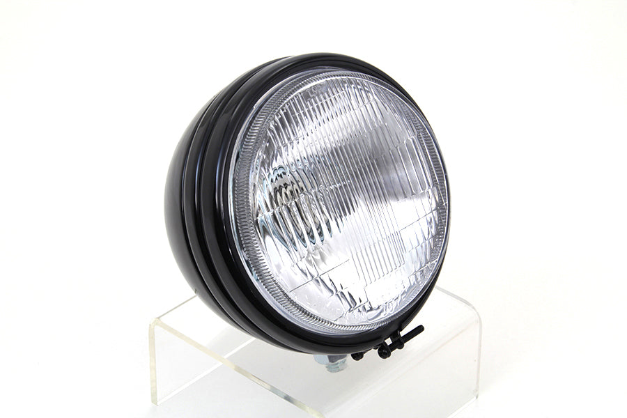 5-3/4 Round Stock Type Black Headlamp 1960 / 1973 XL 1971 / 1973 FX