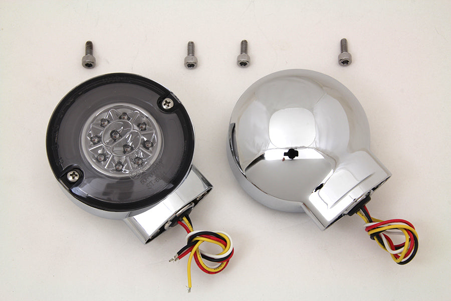 Chrome LED Turn Signal Combo Assembly Set 1989 / UP FLT 1989 / UP FLST