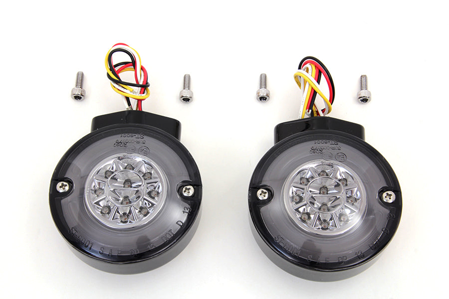 Black LED Turn Signal Combo Assembly Set 1986 / UP FLT 1986 / UP FLST