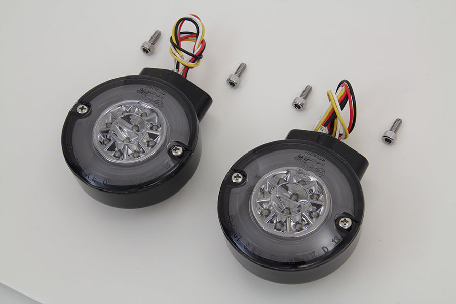 Black LED Turn Signal Combo Assembly Set 1986 / UP FLT 1986 / UP FLST