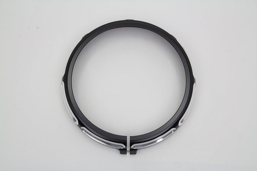 7 Black Anodize Burst Headlamp Trim Ring 1993 / 2013 FLT