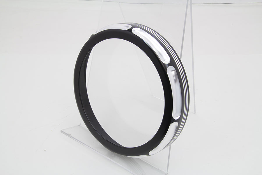 7 Black Anodize Burst Headlamp Trim Ring 2014 / UP FLHT 2014 / UP FLHX 1994 / UP FLHR