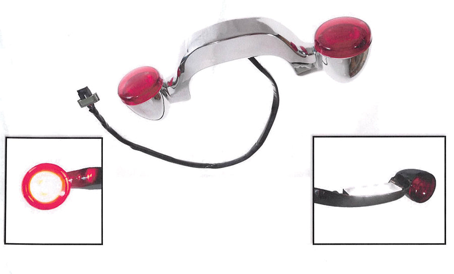 Chrome Bullet Rear Turn Signal Bar and License Plate 1999 / 2008 FLHR 1999 / 2008 FLHT 1999 / 2008 FLHTC 1999 / 2008 FLHTCU 1999 / 2008 FLTR 1999 / 2008 FLHX