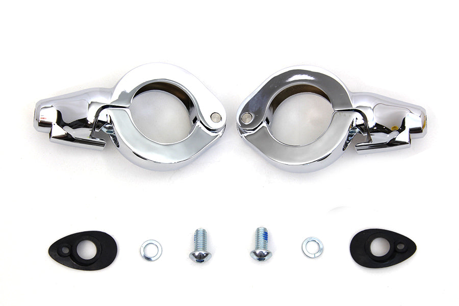 Chrome Turn Signal Relocation Kit 41mm Forks 0 /  Custom Application