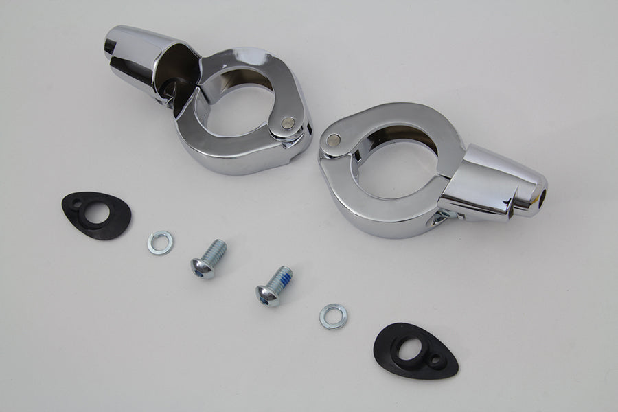 Chrome Turn Signal Relocation Kit 41mm Forks 0 /  Custom Application