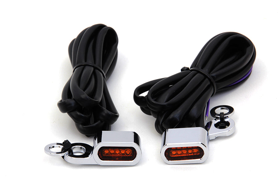Chrome LED Turn Signal Set 2000 / 2014 FXST 2000 / 2014 FLST 1996 / 2003 XL 1999 / 2017 FXD