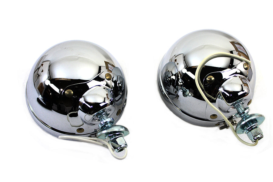 Chrome 4-1/2" Spotlamp Set with Clear 6 Volt Bulb 0 /  Custom application