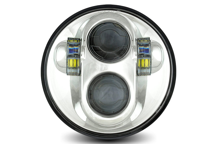 Cyron Urban 5-3/4 LED Headlamp Unit Chrome 1971 / 1984 FX 1965 / UP XL 1984 / UP FXST 1984 / 1994 FXR 1991 / 2017 FXD