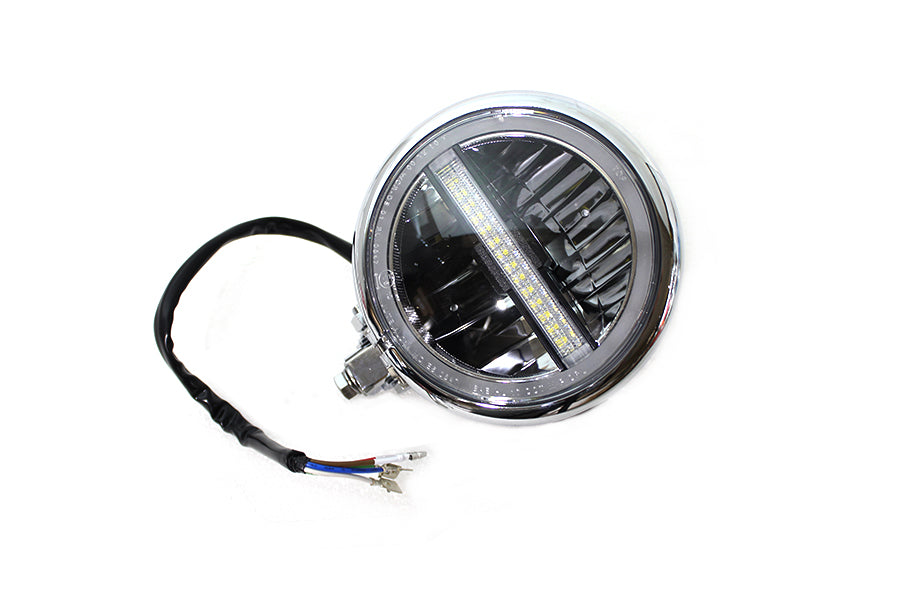 5-3/4 Bates Style LED Headlamp Chrome 0 /  All models