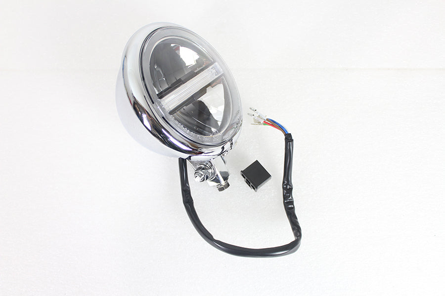 5-3/4 Bates Style LED Headlamp Chrome 0 /  All models