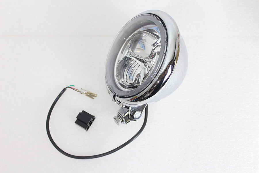 5-3/4 Bates Style LED Headlamp Chrome 0 /  All models