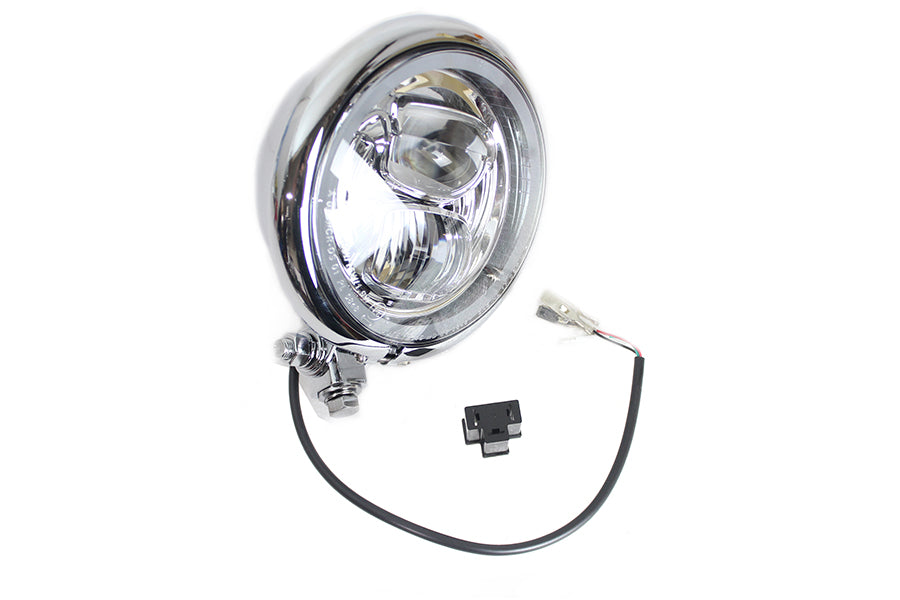 5-3/4 Bates Style LED Headlamp Chrome 0 /  All models