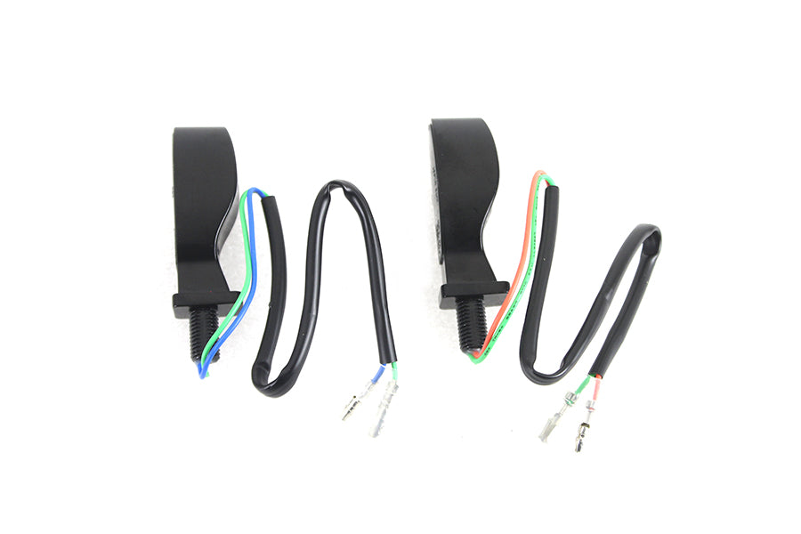 Black Tear Drop Shaped LED Turn Signal Set with Smoked Lens 0 /  Custom application
