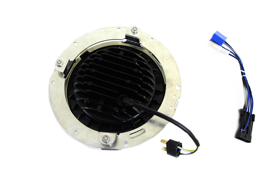 7 LED Headlamp Assembly Chrome 2014 / UP FLT except FLTR2014 / UP FLHXXX 1991 / 2017 FLS 1991 / 2017 FLSS 1991 / 2017 FLSTC 1991 / 2017 FLSTF 1991 / 2017 FLSTFB 1991 / 2017 FLSTFBS 1991 / 2014 FLSTN