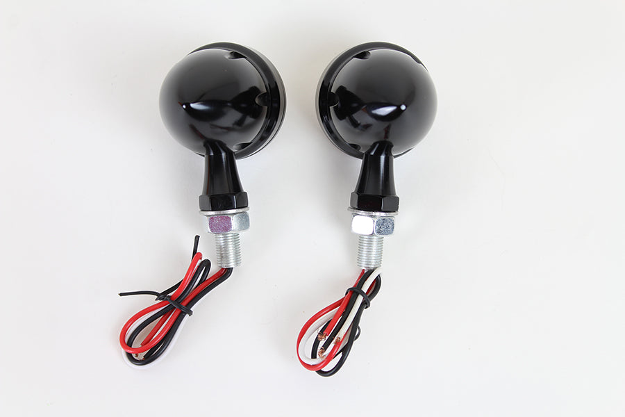LED Bullet Turn Signal Set Black with Red Lens 0 /  Custom application