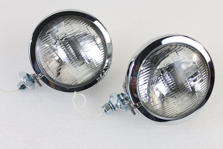 4-1/2" Fluted Spotlamp Set with 12 Volt Bulb 1964 / 1984 FL 1979 / UP FLT 1979 / UP FLT 1986 / UP FLST