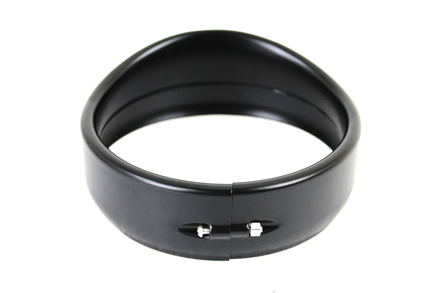 5-3/4 Visor Style Headlamp Trim Ring Black
