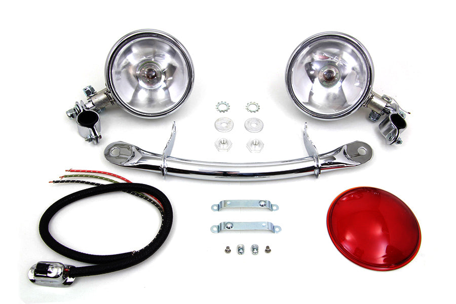 Chrome Spring Fork Spotlamp Kit 1936 / 1957 G 1936 / 1948 EL 1941 / 1948 FL 1937 / 1952 W