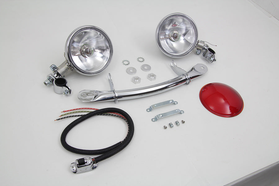 Chrome Spring Fork Spotlamp Kit 1936 / 1957 G 1936 / 1948 EL 1941 / 1948 FL 1937 / 1952 W