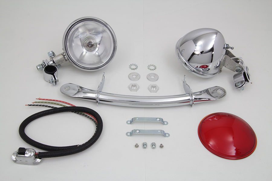 Chrome Spring Fork Spotlamp Kit 1936 / 1957 G 1936 / 1948 EL 1941 / 1948 FL 1937 / 1952 W