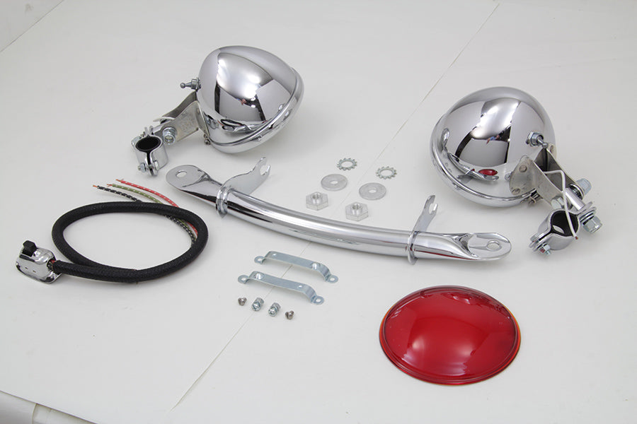 Chrome Spring Fork Spotlamp Kit 1936 / 1957 G 1936 / 1948 EL 1941 / 1948 FL 1937 / 1952 W