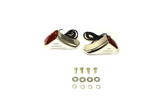 Flush Deco Marker Lamp Set with Red Lens 0 /  Custom application for flush mounting