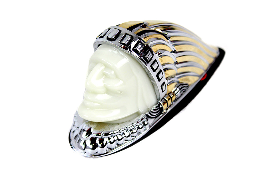Indian Head Fender Ornament Chrome and Gold 0 /  Custom application