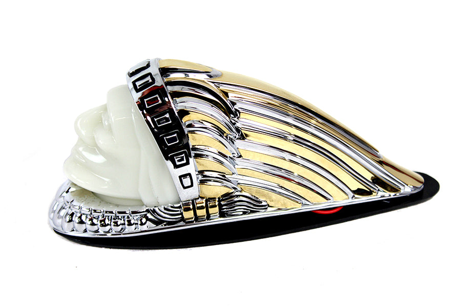 Indian Head Fender Ornament Chrome and Gold 0 /  Custom application
