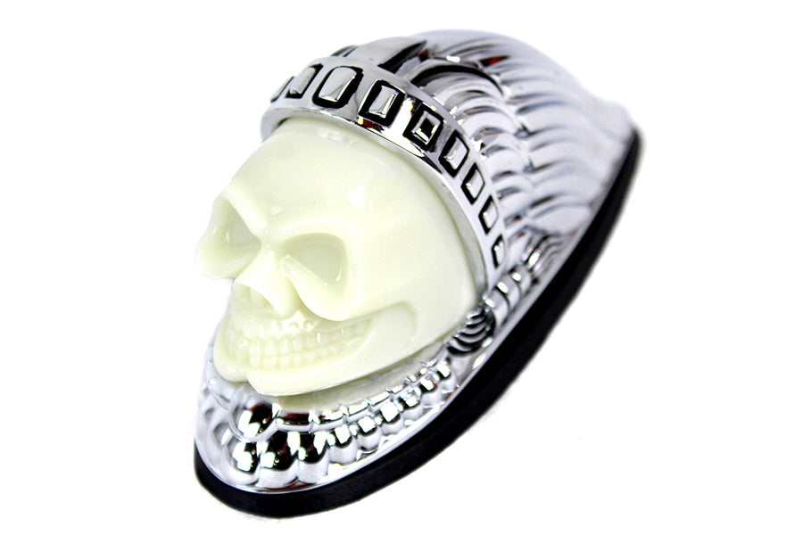 Skull Head Fender Ornament Chrome 0 /  Custom application