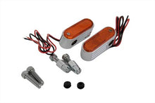 Load image into Gallery viewer, Chrome Marker Lamp Set with Amber Lens 0 /  Custom application