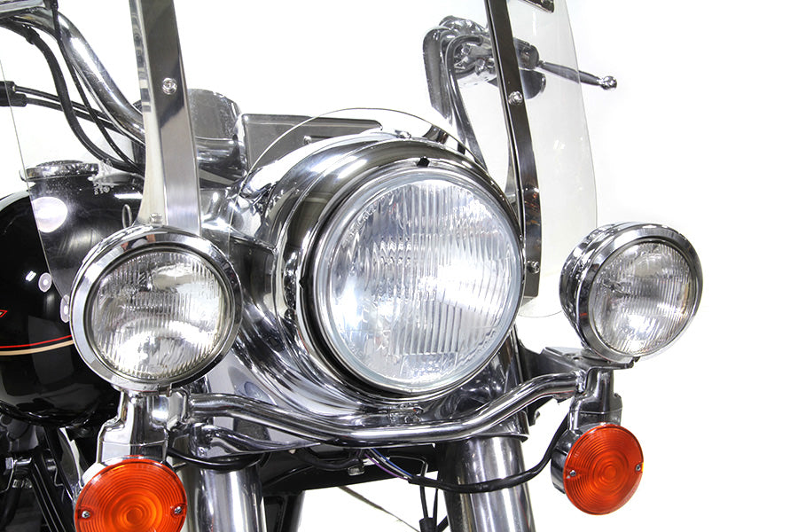 Outer Headlamp Trim Rim Chrome 1983 / UP FLT Stock type1994 / UP FLHR Stock type
