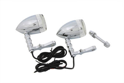 Bullet Turn Signal Set with Headlamp Mount 0 /  Custom application