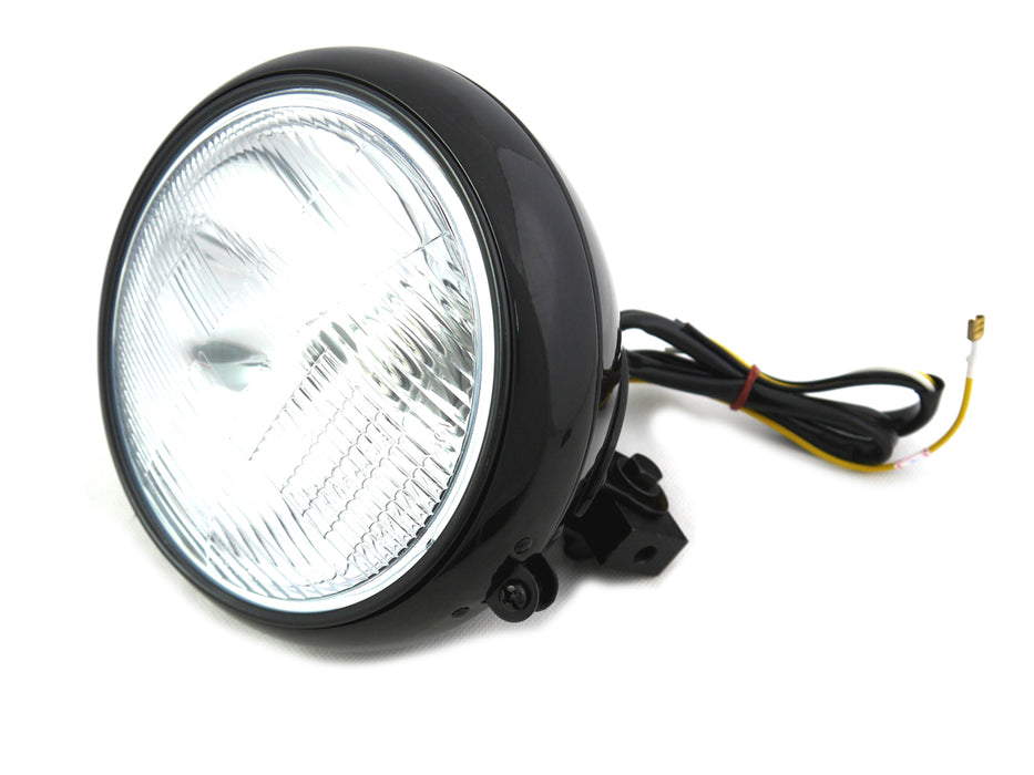 7 Headlamp Assembly H-4 Type Black 1986 / 1999 FLST 1990 / 1999 FLSTF