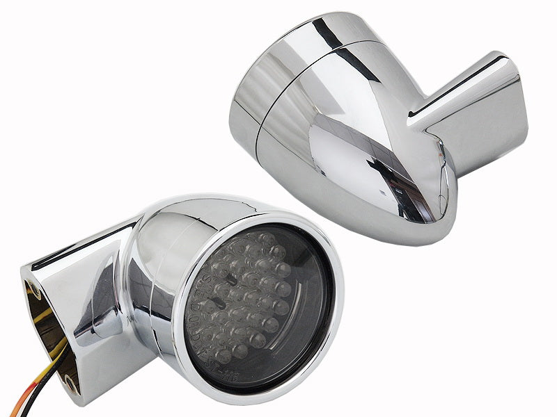 Chrome Revox Bullet Style LED Rear Turn Signal Set 1994 / 2013 FLH 1998 / 2013 FLT 1996 / UP FLST