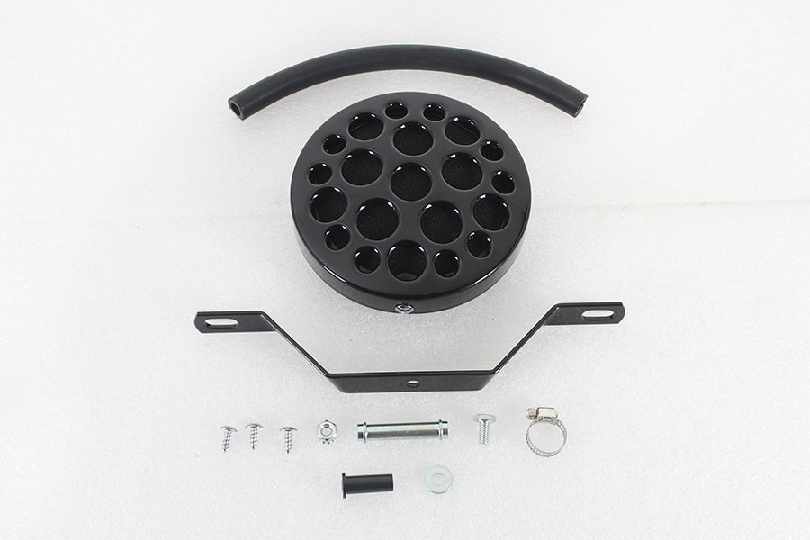 Wyatt Gatling Black Drilled Air Cleaner 1972 / 1984 FL 1972 / 1984 FX 1984 / 1989 FXST 1972 / 1987 XL 1982 / 1989 FXR 1982 / 1989 FXR 1979 / 1989 FLT 1979 / 1989 FLT