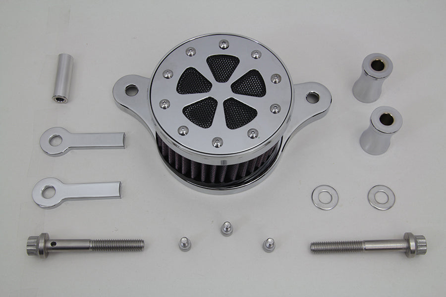 Wyatt Gatling Air Cleaner Kit Chrome 2001 / 2015 FXST 2001 / 2015 FLST 2000 / 2017 FXD 2000 / 2007 FLT