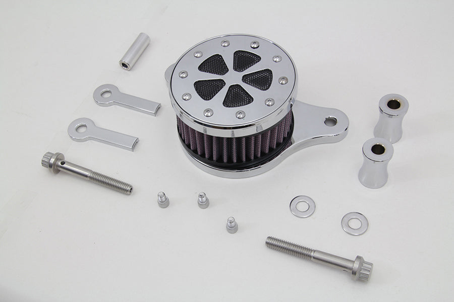 Wyatt Gatling Air Cleaner Kit Chrome 2001 / 2015 FXST 2001 / 2015 FLST 2000 / 2017 FXD 2000 / 2007 FLT