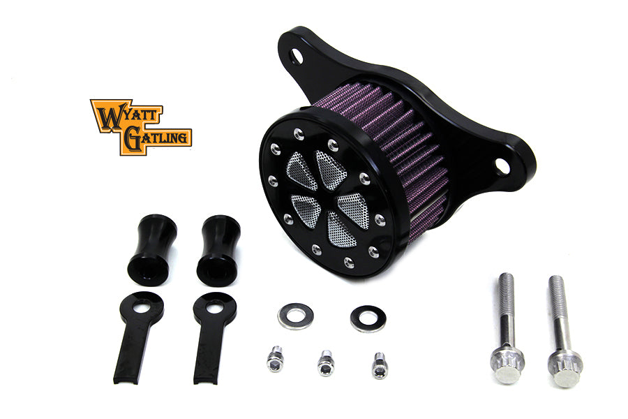 Wyatt Gatling Air Cleaner Kit Black 2001 / 2015 FXST 2001 / 2015 FLST 2000 / 2017 FXD 2000 / 2007 FLT