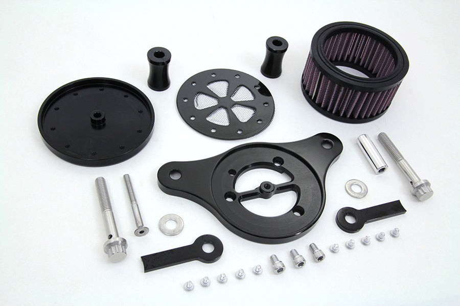 Wyatt Gatling Air Cleaner Kit Black 2001 / 2015 FXST 2001 / 2015 FLST 2000 / 2017 FXD 2000 / 2007 FLT