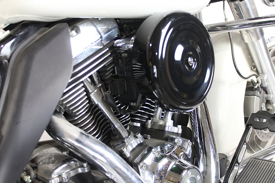 8 Round Air Cleaner Kit Black 2008 / 2016 FLH