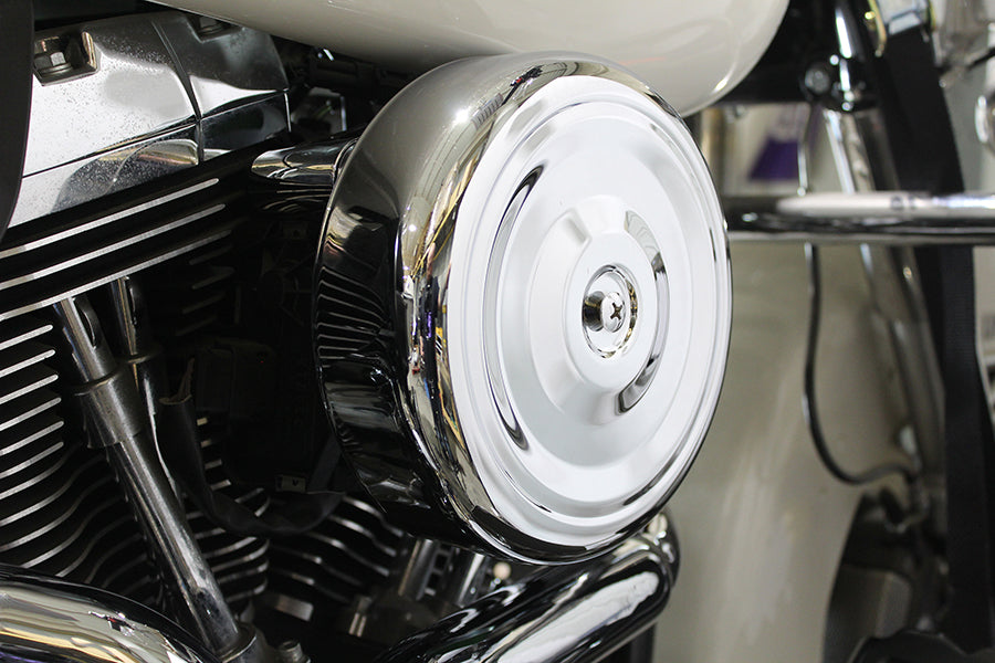 8 Round Air Cleaner Kit Chrome 2008 / 2016 FLH
