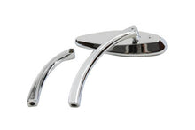 Load image into Gallery viewer, Oval Mirror Smooth with Billet Stem Chrome 1965 / UP All models for left or right side application