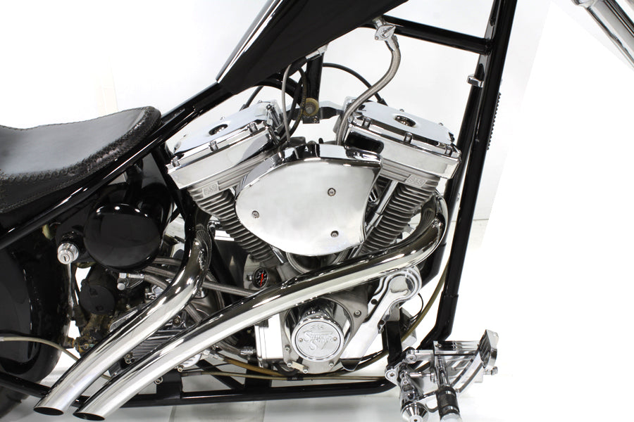 Wyatt Gatling Scoop Air Cleaner Cover Chrome 0 /  Custom application for S&S E" carburetors"
