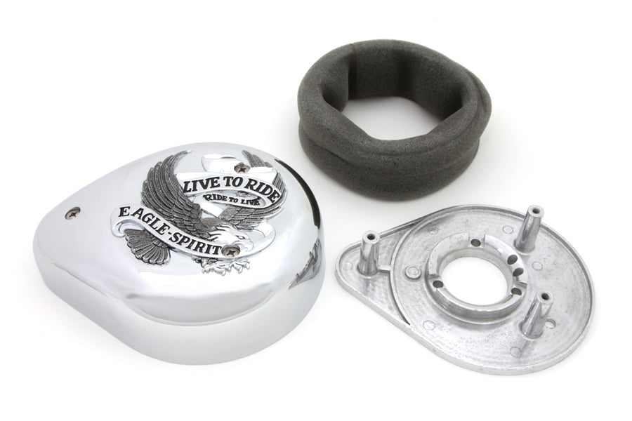 Eagle Spirit Chrome Tear Drop Air Cleaner 1957 / 1987 XL 1972 / 1984 FL 1972 / 1984 FX 1984 / 1989 FXST 1986 / 1989 FLST 1982 / 1989 FXR 1982 / 1989 FXR 1979 / 1989 FLT 1979 / 1989 FLT