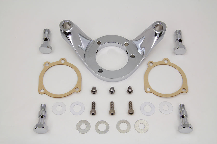 Air Cleaner Bracket Kit Chrome Billet 1993 / 2015 FXST with carburetor or EFI1993 / 2015 FLST with carburetor or EFI1993 / 2017 FXD with carburetor or EFI1993 / 2007 FLT with carburetor or EFI