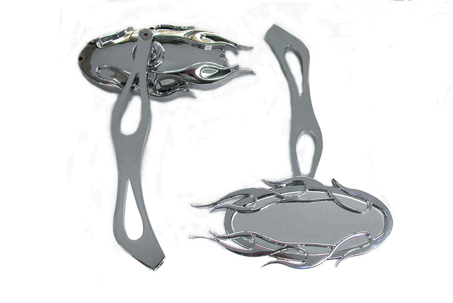 Fireball Mirror Set Chrome 1965 / UP All models for left and right side application