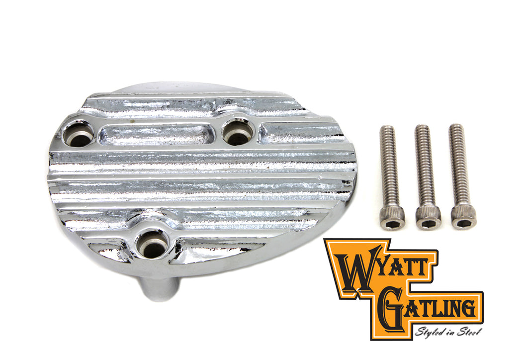 Wyatt Gatling Chrome Finned Carburetor Cover 1975 / 1987 FL 1980 / 1987 FX 1971 / 1987 XL