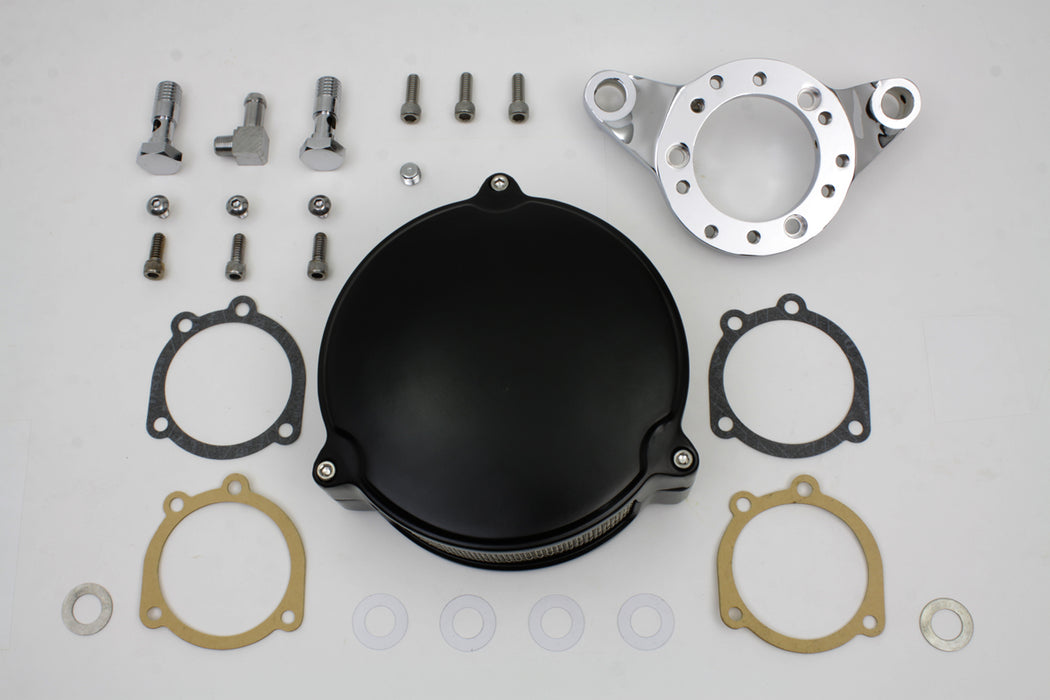 Black Wyatt Gatling Air Cleaner Assembly 1991 / UP XL with stock Keihin carburetors