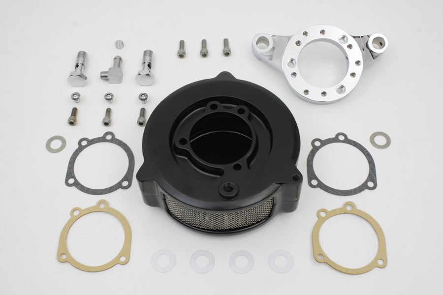 Black Wyatt Gatling Air Cleaner Assembly 1991 / UP XL with stock Keihin carburetors